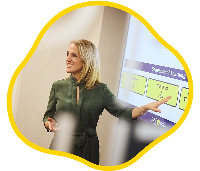 Photo of Bethan teaching.