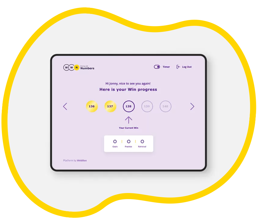 Graphic of a question from the Winning With Numbers website.