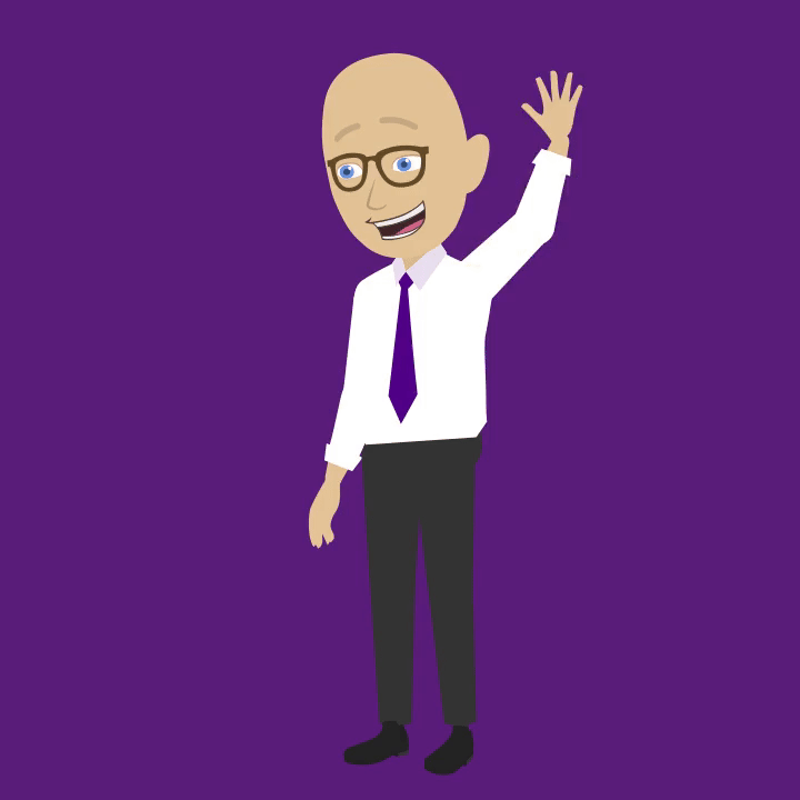 Animation of Ben waving.